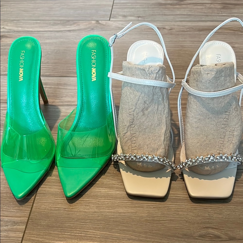 👠 FASHION NOVA Bundle of heels, Sz 10 for both. BNWT